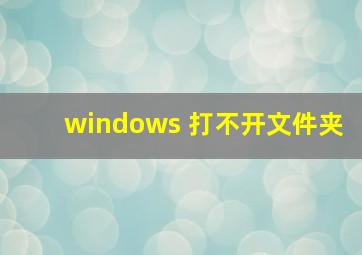 windows 打不开文件夹